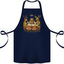 Animals Funny Wildlife Poker Game Cards Cotton Apron 100% Organic Navy Blue