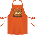 Animals Funny Wildlife Poker Game Cards Cotton Apron 100% Organic Orange
