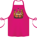 Animals Funny Wildlife Poker Game Cards Cotton Apron 100% Organic Pink
