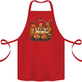 Animals Funny Wildlife Poker Game Cards Cotton Apron 100% Organic Red