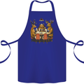 Animals Funny Wildlife Poker Game Cards Cotton Apron 100% Organic Royal Blue
