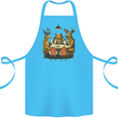 Animals Funny Wildlife Poker Game Cards Cotton Apron 100% Organic Turquoise