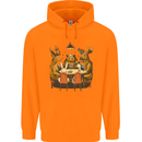 Animals Funny Wildlife Poker Game Cards Mens 80% Cotton Hoodie Orange
