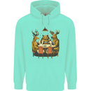 Animals Funny Wildlife Poker Game Cards Mens 80% Cotton Hoodie Peppermint