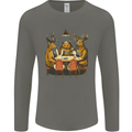 Animals Funny Wildlife Poker Game Cards Mens Long Sleeve T-Shirt Charcoal