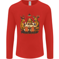 Animals Funny Wildlife Poker Game Cards Mens Long Sleeve T-Shirt Red