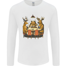 Animals Funny Wildlife Poker Game Cards Mens Long Sleeve T-Shirt White