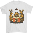 Animals Funny Wildlife Poker Game Cards Mens T-Shirt Cotton Gildan White