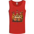 Animals Funny Wildlife Poker Game Cards Mens Vest Tank Top Red