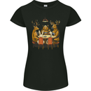 Animals Funny Wildlife Poker Game Cards Womens Petite Cut T-Shirt Black