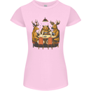 Animals Funny Wildlife Poker Game Cards Womens Petite Cut T-Shirt Light Pink