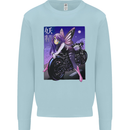 Anime Fairy Biker Japan Motorbike Motorcyle Kids Sweatshirt Jumper Light Blue