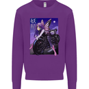 Anime Fairy Biker Japan Motorbike Motorcyle Kids Sweatshirt Jumper Purple