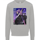 Anime Fairy Biker Japan Motorbike Motorcyle Kids Sweatshirt Jumper Sports Grey