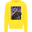 Anime Fairy Biker Japan Motorbike Motorcyle Kids Sweatshirt Jumper Yellow