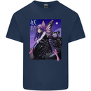 Anime Fairy Biker Japan Motorbike Motorcyle Kids T-Shirt Childrens Navy Blue