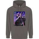 Anime Fairy Biker Japan Motorbike Motorcyle Mens 80% Cotton Hoodie Charcoal