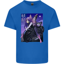 Anime Fairy Biker Japan Motorbike Motorcyle Mens Cotton T-Shirt Tee Top Royal Blue