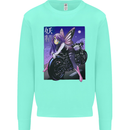 Anime Fairy Biker Japan Motorbike Motorcyle Mens Sweatshirt Jumper Peppermint