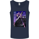 Anime Fairy Biker Japan Motorbike Motorcyle Mens Vest Tank Top Navy Blue