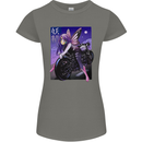 Anime Fairy Biker Japan Motorbike Motorcyle Womens Petite Cut T-Shirt Charcoal
