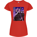 Anime Fairy Biker Japan Motorbike Motorcyle Womens Petite Cut T-Shirt Red