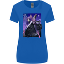 Anime Fairy Biker Japan Motorbike Motorcyle Womens Wider Cut T-Shirt Royal Blue