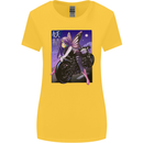Anime Fairy Biker Japan Motorbike Motorcyle Womens Wider Cut T-Shirt Yellow
