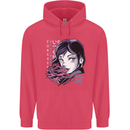 Anime Girl With Flowers Childrens Kids Hoodie Heliconia