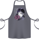Anime Girl With Flowers Cotton Apron 100% Organic Steel