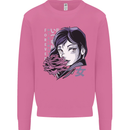 Anime Girl With Flowers Mens Sweatshirt Jumper Azalea