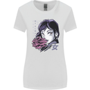 Anime Girl With Flowers Womens Wider Cut T-Shirt White