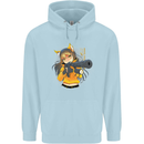 Anime Gun Girl Childrens Kids Hoodie Light Blue