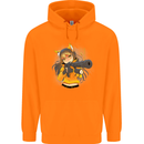 Anime Gun Girl Childrens Kids Hoodie Orange
