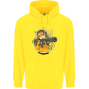Anime Gun Girl Childrens Kids Hoodie Yellow
