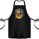 Anime Gun Girl Cotton Apron 100% Organic Black