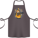 Anime Gun Girl Cotton Apron 100% Organic Dark Grey