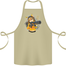 Anime Gun Girl Cotton Apron 100% Organic Khaki