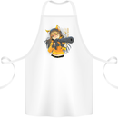 Anime Gun Girl Cotton Apron 100% Organic White