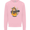 Anime Gun Girl Kids Sweatshirt Jumper Light Pink