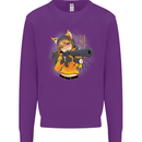 Anime Gun Girl Kids Sweatshirt Jumper Purple