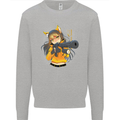 Anime Gun Girl Kids Sweatshirt Jumper Sports Grey