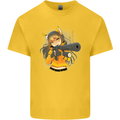 Anime Gun Girl Kids T-Shirt Childrens Yellow