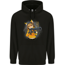 Anime Gun Girl Mens 80% Cotton Hoodie Black