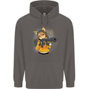 Anime Gun Girl Mens 80% Cotton Hoodie Charcoal
