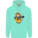 Anime Gun Girl Mens 80% Cotton Hoodie Peppermint