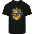 Anime Gun Girl Mens Cotton T-Shirt Tee Top Black