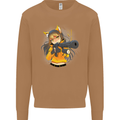 Anime Gun Girl Mens Sweatshirt Jumper Caramel Latte