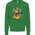 Anime Gun Girl Mens Sweatshirt Jumper Irish Green