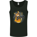 Anime Gun Girl Mens Vest Tank Top Black